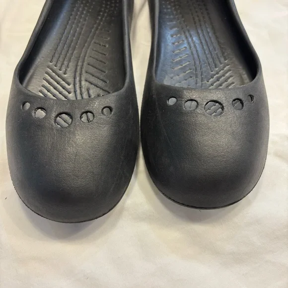 Crocs Women’s Black Prima Flats Size 9 - Picture 7 of 7